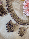 Hasrat Polki Necklace (Purple)