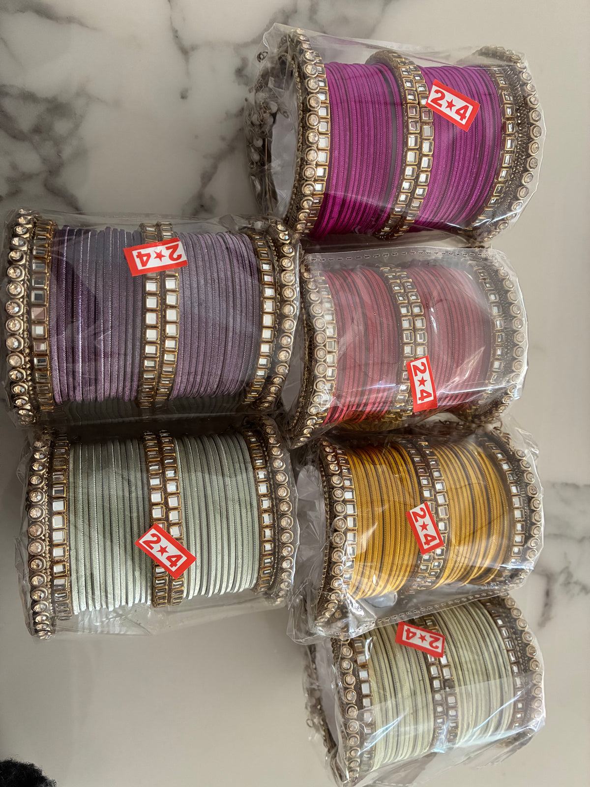 Pearl Hanging Bangles 2.4 (6 colours)