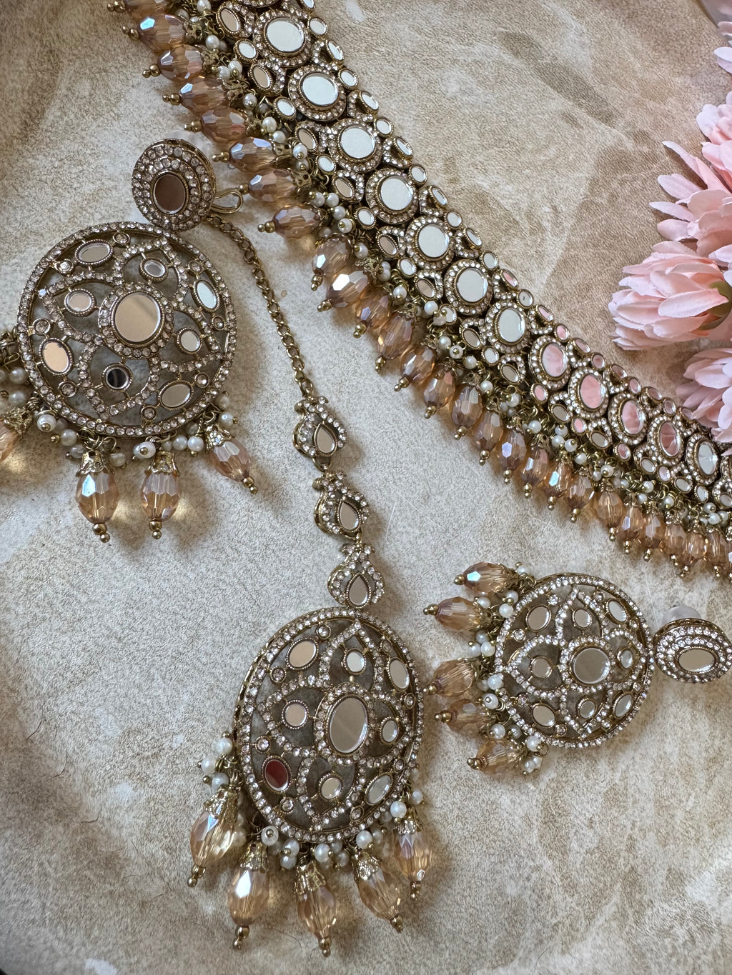 Sheesha Choker Set (Champagne Gold)