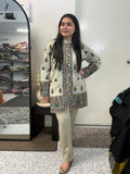 Kashmiri Jacket Style Coord (Ivory)